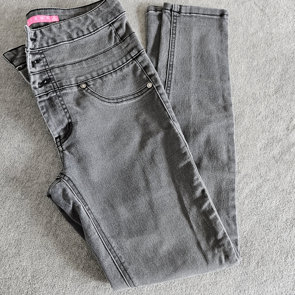 [Tinseltown] faded high waisted skinny black jeans - size 5